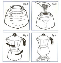 Vev Vigano Tradizioni 3 cup Moka Espresso Maker