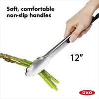 Oxo - Pinces utilitaires en acier inoxydable de 12"