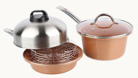 Poêle à frire et casserole 6 pièces. Ensemble