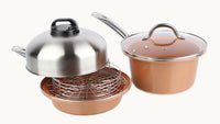 Poêle à frire et casserole 6 pièces. Ensemble