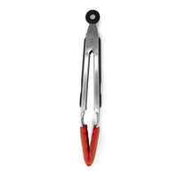 Red Starfrit 9" Stainless Steel Utility Tongs with Nylon Tips