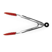 Red Starfrit 9" Stainless Steel Utility Tongs with Nylon Tips