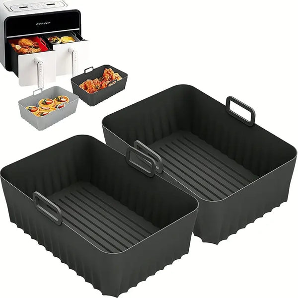 Reusable Silicone Rectangle Air Fryer Pot