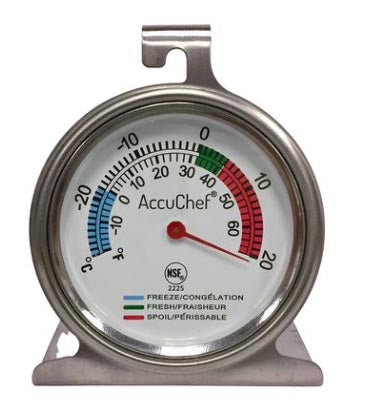 AccuChef Fridge & Freezer Thermometer